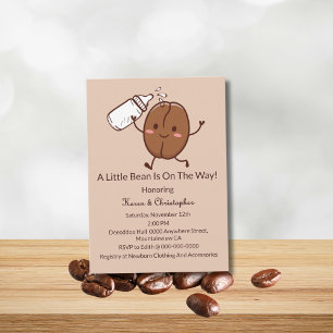 Cute And Funny Coffee Lover Baby Shower Invitation