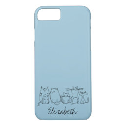 Cute and Funny Crazy Cat Lady iPhone 8/7 Case