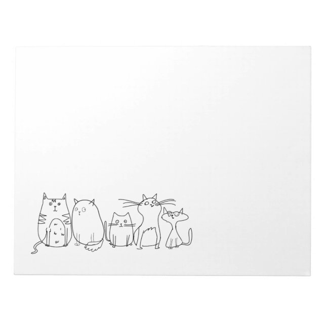 Cute and Funny Crazy Cat Lady Notepad (Front)