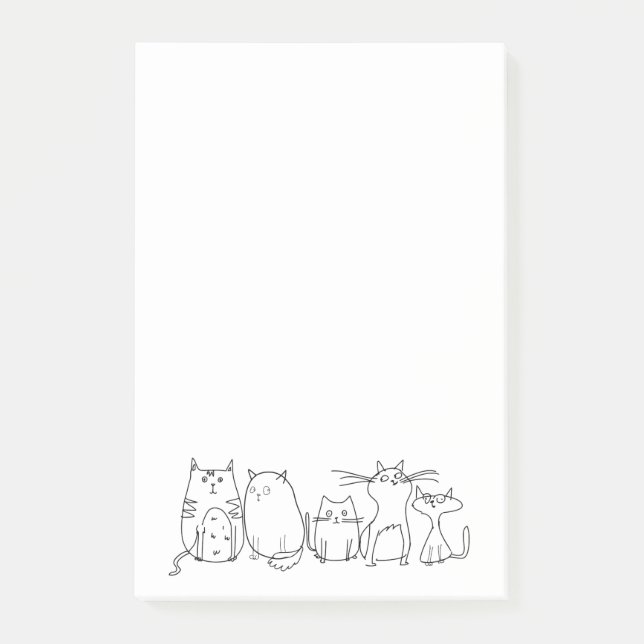Cute and Funny Crazy Cat Lady Post-it Notes (Front)