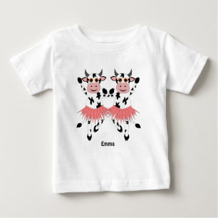 Cute and funny dancing cows baby T-Shirt