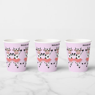 Cute and funny dancing cows paper cups