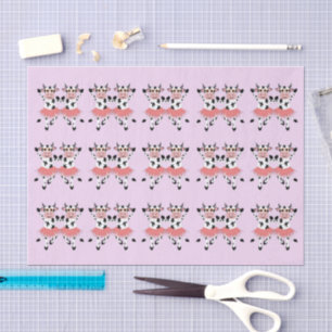 Cute and funny dancing cows tissue paper
