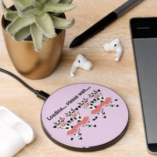 Cute and funny dancing cows wireless charger