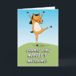 Cute and Funny Dancing Horse Birthday Card<br><div class="desc">Here's a cute and funny birthday card featuring a dancing,  prancing horse,  along with the advice to "Prance like nobody's watching!"

Thank you for choosing this original design by © Chuck Ingwersen. I’m an independent artist,  and I post cartoons and comics on Instagram,  where my handle is @captainscratchy</div>