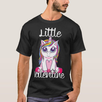 Cute and Funny Design Unicorn Little Valentine T-Shirt