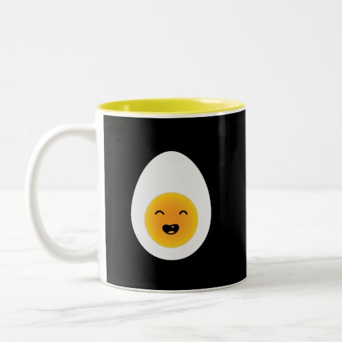 Cute and Funny Deviled Egg American Breakfast Two_Tone Coffee Mug