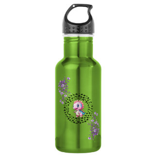 cute and funny dino stainless steel water bottle