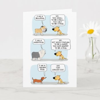 Cute And Funny Dog Breeds Show Birthday Card by chuckink at Zazzle