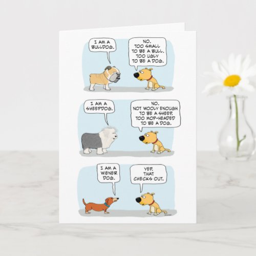 Cute and Funny Dog Breeds Show Birthday Card