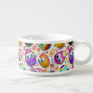 Cute and Funny Easter Eggs Cartoon Bowl