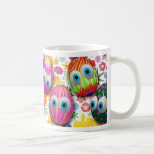 Cute and Funny Easter Eggs Cartoon Coffee Mug
