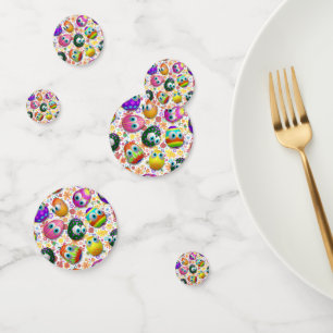 Cute and Funny Easter Eggs Cartoon Confetti