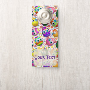 Cute and Funny Easter Eggs Cartoon Door Hanger