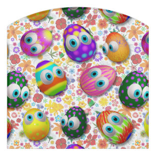 Cute and Funny Easter Eggs Cartoon Door Sign