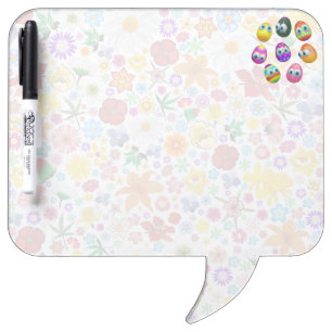 Cute and Funny Easter Eggs Cartoon Dry Erase Board