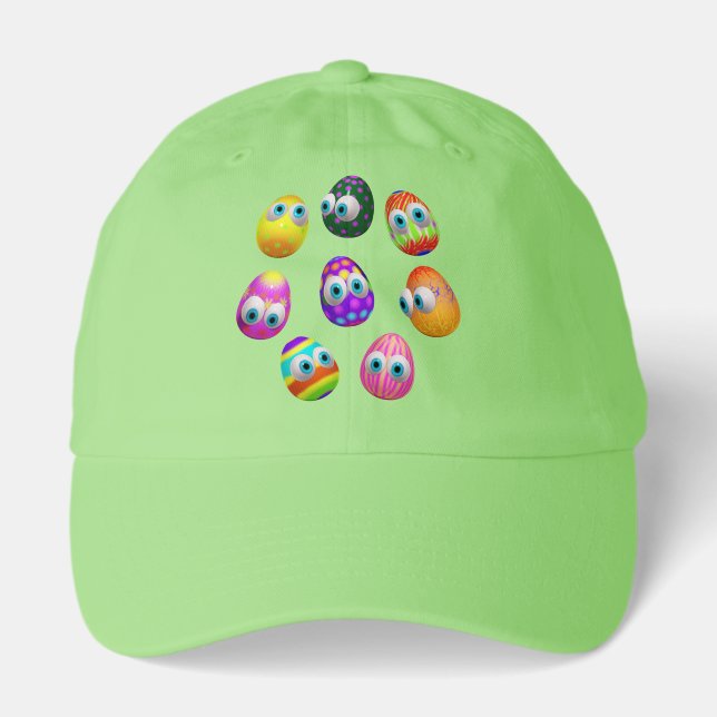 Cute and Funny Easter Eggs Cartoon Hat (Front)