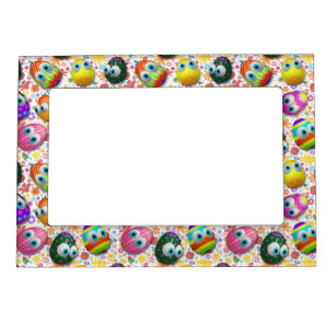 Cute and Funny Easter Eggs Cartoon Magnetic Frame