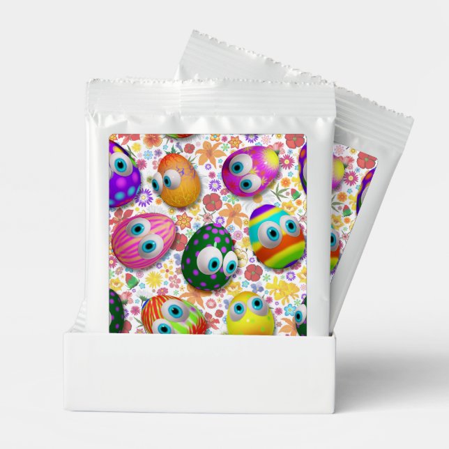 Cute and Funny Easter Eggs Cartoon Margarita Drink Mix (Pair)