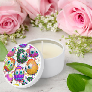 Cute and Funny Easter Eggs Cartoon Mini Candle Favors
