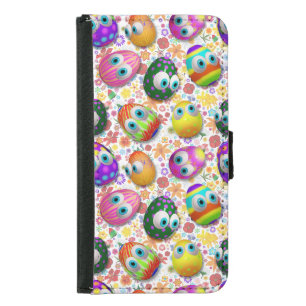 Cute and Funny Easter Eggs Cartoon Samsung Galaxy S5 Wallet Case