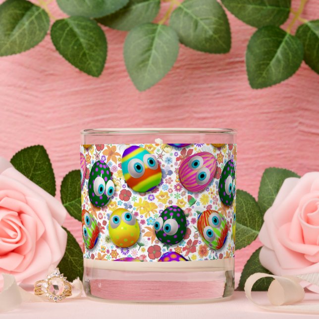 Cute and Funny Easter Eggs Cartoon Scented Candle (Wedding)