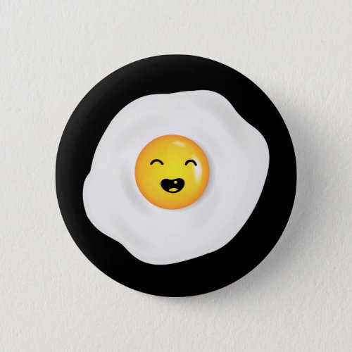 Cute and Funny Fried Egg American Breakfast Button