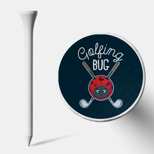 Cute and Funny Golfing Bug Modern Golf Tees (Combo)