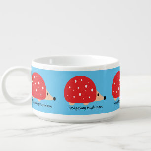 Cute and Funny Hedgehog Mushroom Bowl