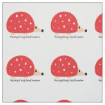 Cute and Funny Hedgehog Mushroom Fabric