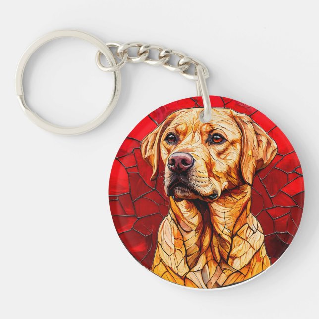 Cute and Funny labrador Keychain (Front)