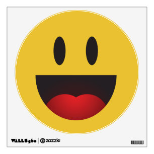 Cute and Funny Laughing Yah emoji Wall Decal