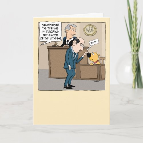 Cute and Funny Lawyer Boops Dogs Snoot Birthday Card