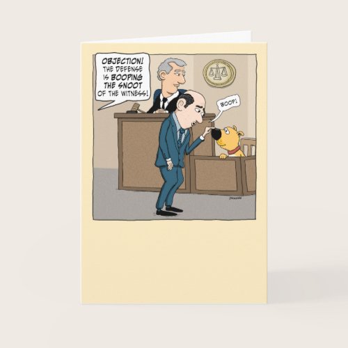 Cute and Funny Lawyer Boops Dog's Snoot Birthday Card