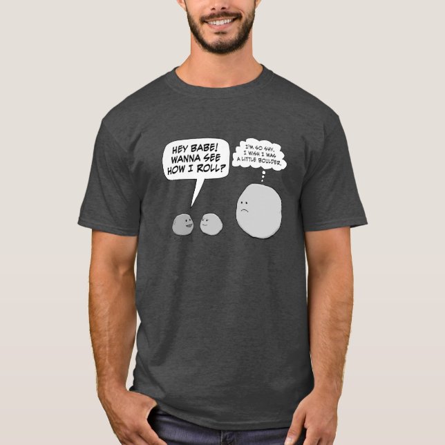 Cute and Funny Little Boulder Pun T-Shirt (Front)