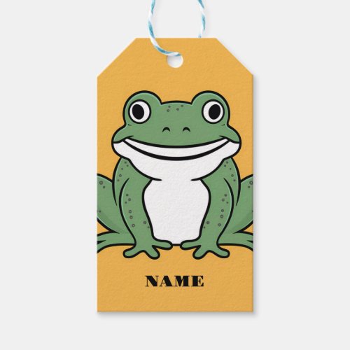 Cute and funny little Frog back to school Gift Tags