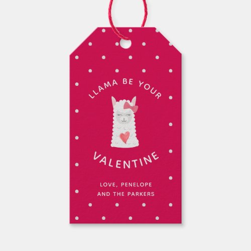 Cute and Funny LLama Valentines Day Gift Tags