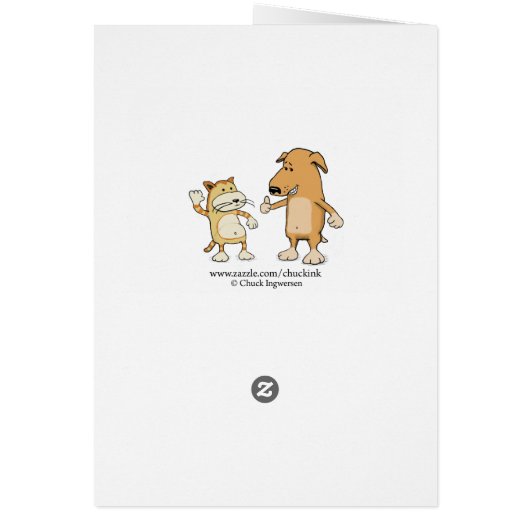 Cute and Funny Love Card: Warm and Fuzzy (Back)