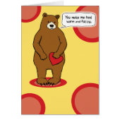 Cute and Funny Love Card: Warm and Fuzzy (Front)