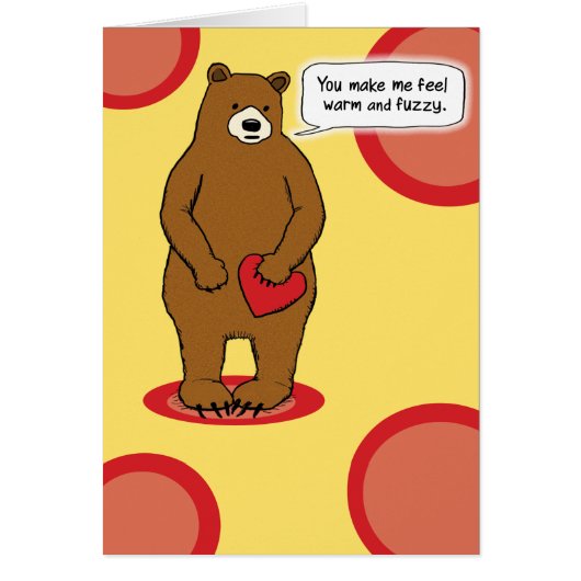 Cute and Funny Love Card: Warm and Fuzzy (Front)