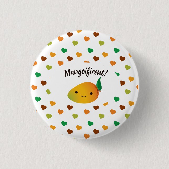 Cute and Funny  Mangoificent Mango Button (Front)