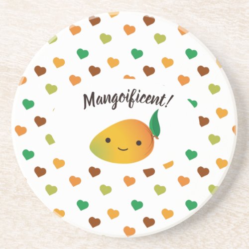 Cute and Funny Mangoificent Mango Coaster