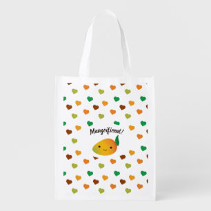 Cute and Funny Mangoificent Mango Grocery Bag