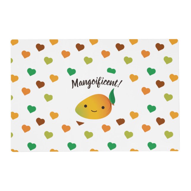 Cute and Funny  Mangoificent Mango Placemat (Front)