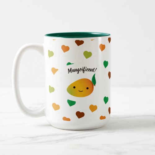 Cute and Funny  Mangoificent Mango Two_Tone Coffee Mug