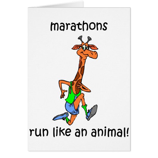 Cute and funny marathon cards (Front)