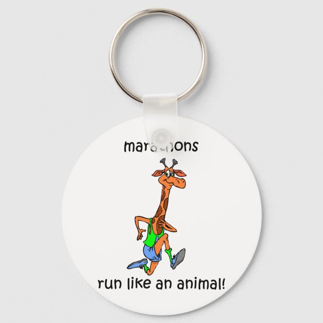 Cute and funny marathon keychain (Front)