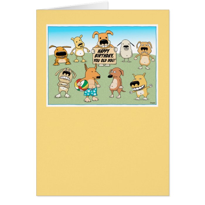 Cute and Funny Old Dog Birthday Card