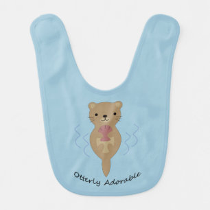 Cute and Funny Otterly Adorable Otter Baby Bib