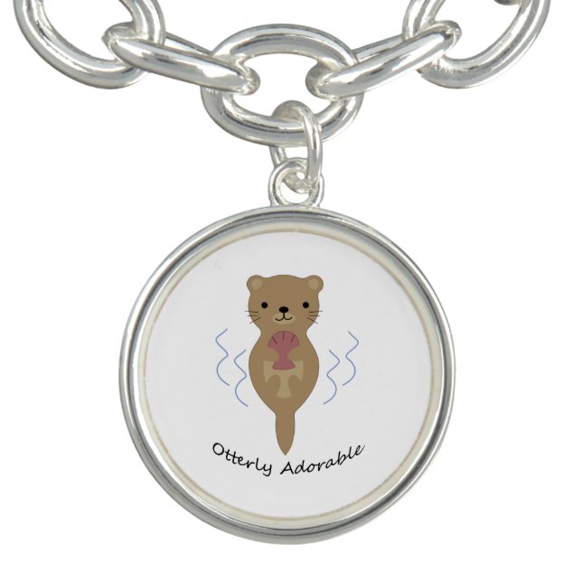 Cute and Funny Otterly Adorable Otter Bracelet (Design)